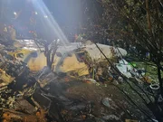 Avião da VoePass após acidente em Vinhedo