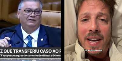 Flávio Dino recorre a Fábio Porchat para falar sobre rotina no STF Foto: Reprodução/TV Globo e Instagram