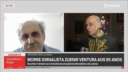 'Foi um mestre, um amigo', diz Ancelmo Gois sobre Zuenir Ventura