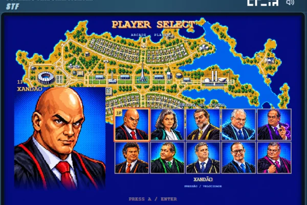 "Xandão" é o personagem mais usado em jogo de luta entre ministros do STF