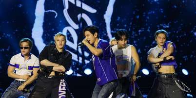 Show da banda Stray Kids no Palco Mundo: primeiro headliner do K-pop no Rock in Rio Foto: Pedro Kirilos/Estadão / Estadão