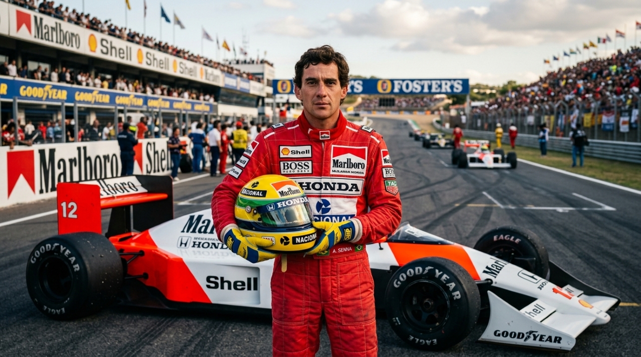 Ayrton Senna: “Ter um sonho grande dá medo, mas é exatamente esse medo que separa quem tenta de quem só imagina.”