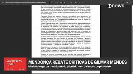 Mendonça rebate críticas de Gilmar Mendes
