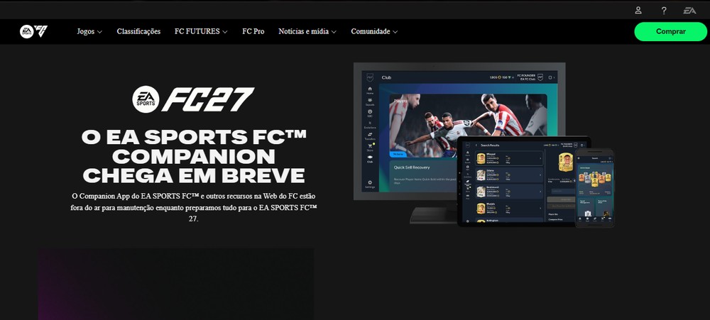 Aplicativo para gerenciamento das equipes no EA Sports FC 27 chega em 16 de setembro — Foto: Reprodução/EA