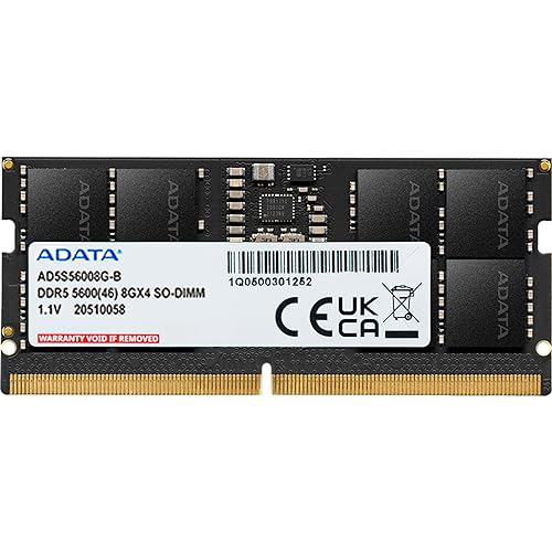 Memória RAM Notebook Adata XPG DDR5 8GB 5600MHz CL46 SODIMM
