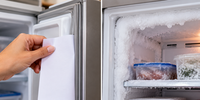 Aprenda a verificar a vedação da borracha do freezer, remover sujeira e reconhecer danos que podem exigir a troca da peça. Foto: Imagem gerada por inteligência artificial / Catraca Livre