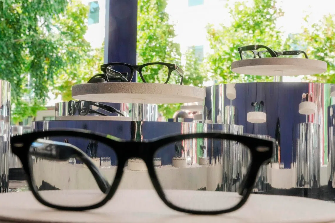 Meta’s new audio-only smart glasses on display at the Meta Connect event in California on Sept 23.