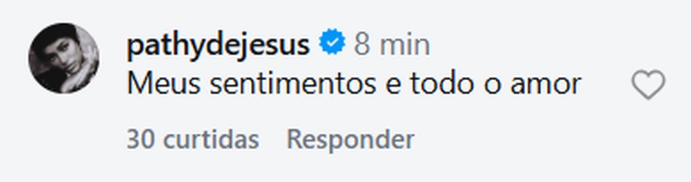 Pathy Dejesus — Foto: Reprodução/ Instagram