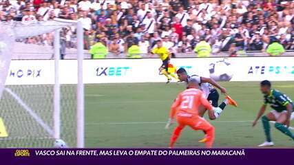 Vasco sai na frente, mas leva o empate do Palmeiras no Maracanã