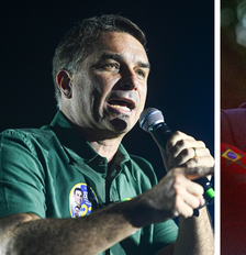 Flávio Bolsonaro (PL) e Lula (PT), candidatos à Presidência da República Foto: Estadão Conteúdo