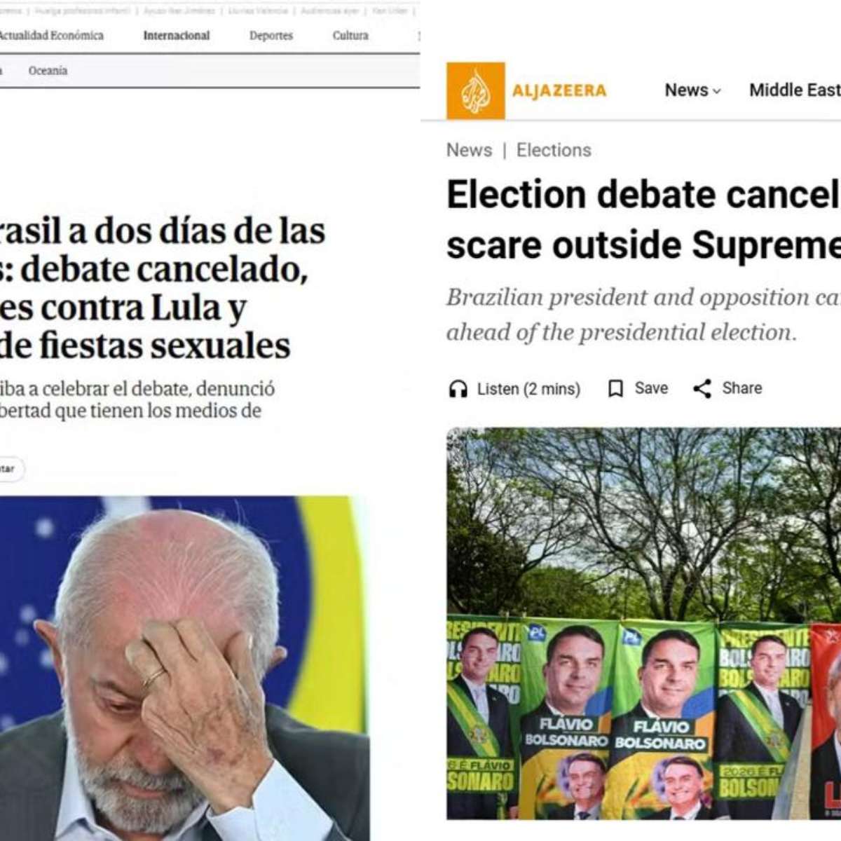 ‘Caos’, ‘táticas sujas’ e ‘interferência indevida’: imprensa internacional repercute cancelamento de debate da Globo