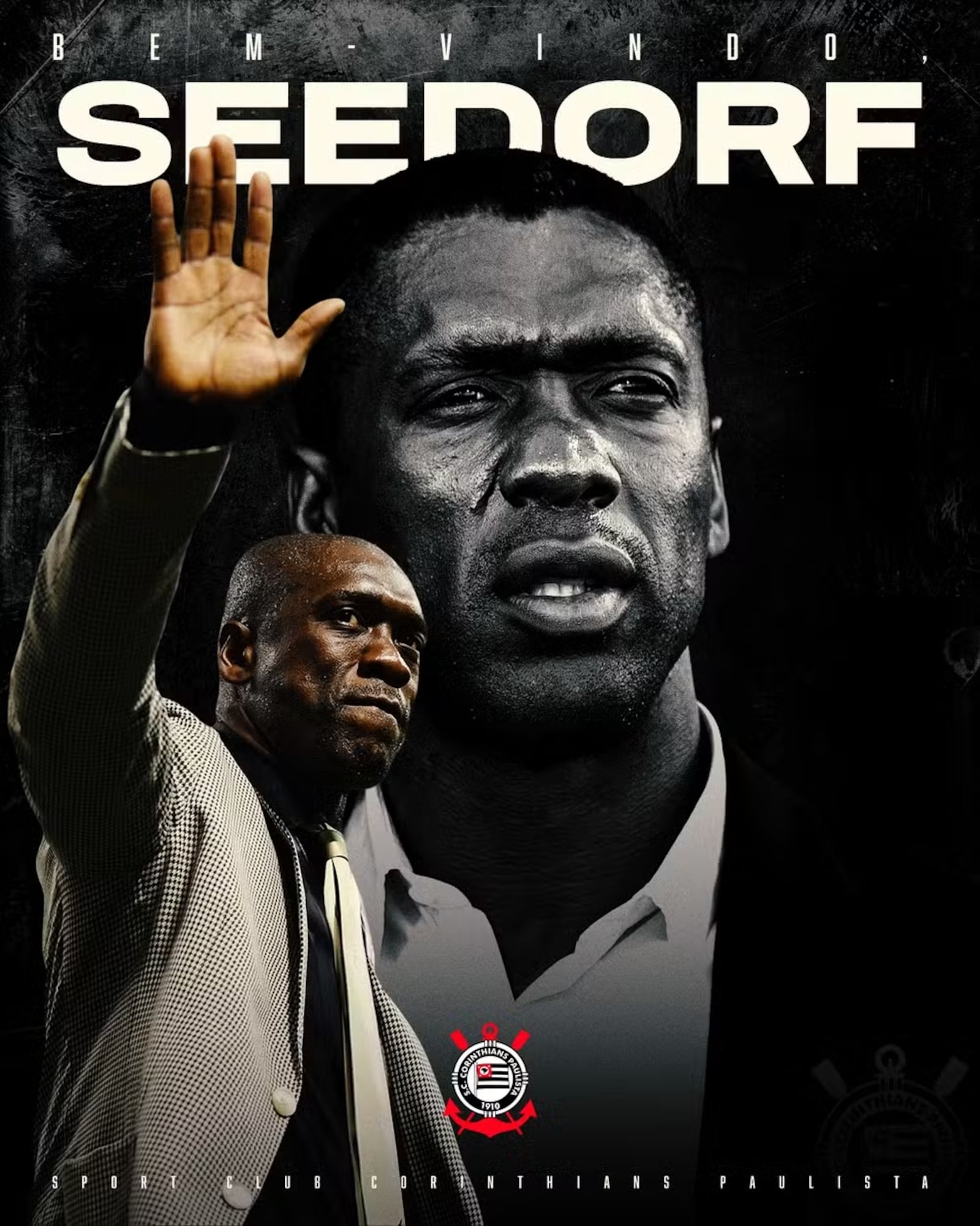 A falta de confiança em Seedorf é tão grande que o contrato será cancelado, em caso de rebaixamento Reprodução/Corinthians