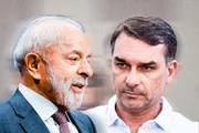 Lula e Flávio Bolsonaro