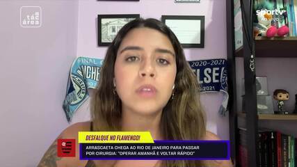 Luiza Sá conta as atualizações da lesão de Arrascaeta no Tá Na Área