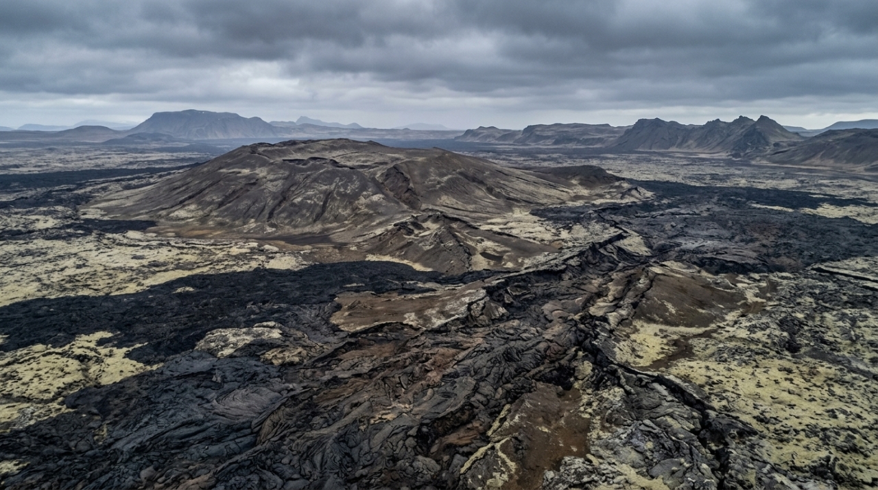 A ilha vulcânica que continua aumentando alguns centímetros de altura em certas regiões porque o magma se acumula sob a superfície antes mesmo de uma nova erupção acontecer