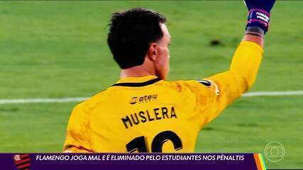 Flamengo joga mal e é eliminado pelo Estudiantes nos pênaltis