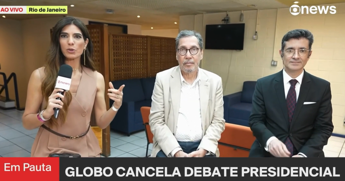 Câmera de Sadi tomba ao vivo na GloboNews em meio a caos de cancelamento do debate